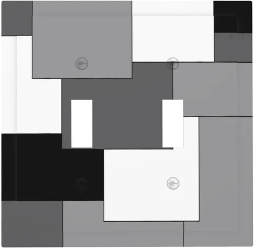 Vista 83 de Taupe Beige Marrón Gris Abstracto Arte 1-Banda Interruptor de Luz Doble de Recepción Placa de Pared Toma Cubiertas Eléctricas Decorativas Modernas