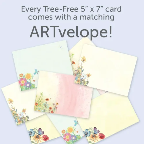 Vista 2 de Tree-Free Greetings - Tarjetas de cumpleaños - Diseños artísticos - 8 tarjetas + sobres a juego - Fabricado en Estados Unidos - Papel 100% reciclado