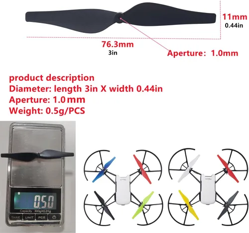 Vista 4 de 7 colores 28 unids hélices para DJI Tello Puzzle Drone mini HD fotografía aérea RC aviones repuestos