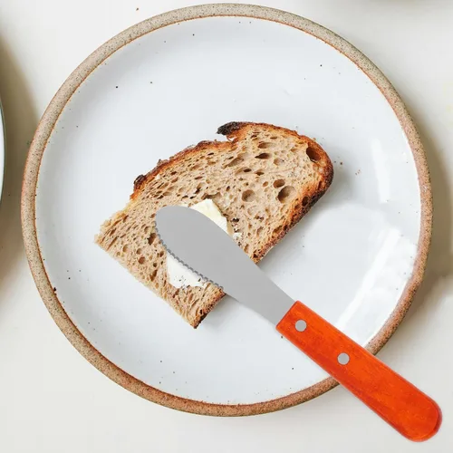 Vista 7 de SHERCHPRY 2 unids Creamcheese Butter Straight Spreader Butter Spatula Sandwich Cortadora Raspador Mango de Madera Pequeñas Herramientas Espátula
