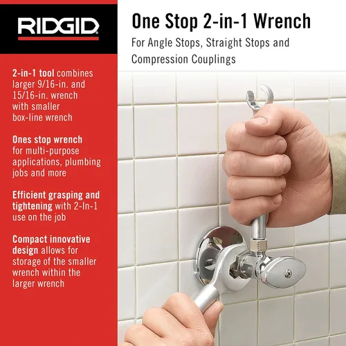 Vista 3 de RIDGID Paquete de herramientas de plomería - Llave, cortador de tubos y más