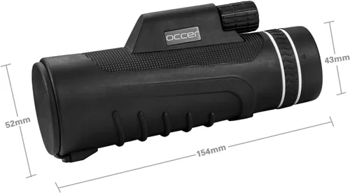 Vista 2 de Occer Telescopio monocular de alta potencia 10X42 HD de doble enfoque, monocular compacto con lente de zoom multicapa Bak4, visión nocturna baja