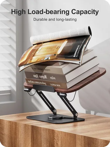 Vista 5 de MOKURU Soporte para libros para lectura, soporte ajustable de 360°, soporte plegable para libros, soporte para libros de cocina, soporte para libros