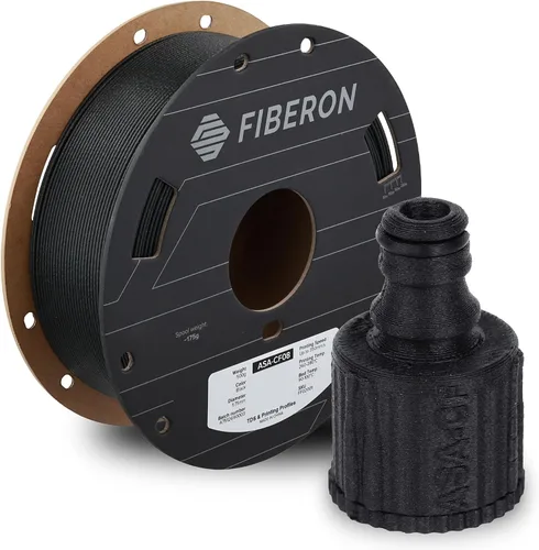 Polymaker Fiberon ASA-CF08 Filamento negro 0.069 in 1.1 lbs | UV & Weather Resistant, High Rigidity, Heat Resistant, Easy to Print, Outdoor