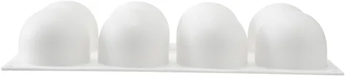 Vista 14 de Restaurantware -Molde de bola de 8 cavidades de pastelería, 1 molde de chocolate listo para horno - Molde de silicona blanca flexible, congelable