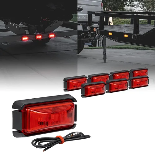 Vista 33 de TRUE MODS Luz de marcador LED ámbar de 2.5 pulgadas con bisel negro [DOT FMVSS 108] [SAE P2PC] [montaje superficial] [impermeable IP67] Luces