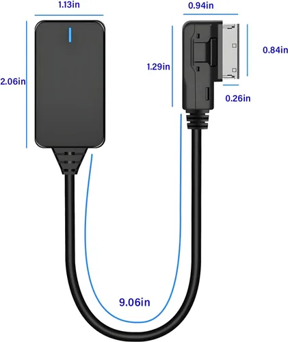 Vista 2 de AMI - Adaptador de audio Bluetooth para Audi MDI MMI 3G, adaptador Bluetooth 5.0 compatible con Bluetooth Kit de coche para VW Audi Q5 A5 A7 R7 S5