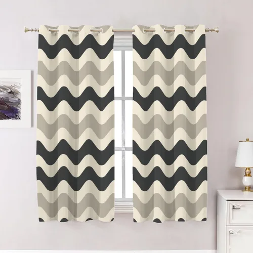 Vista 90 de Maritime Ocean Cafe Curtains,Anchors Nautical Art Blackout Tier Curtain Multilayer Polyester Short Kitchen Drapes 2 Pack 26X24 Inches