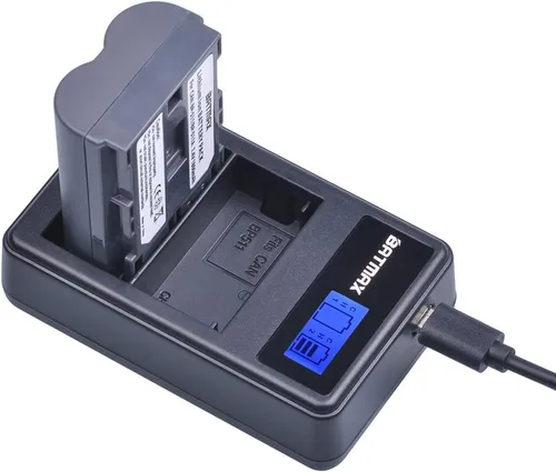 Vista 5 de Batmax Paquete de 2 baterías BP-511A BP-511 BP 511 511A + cargador USB dual LCD para Canon EOS 5D, 10D, 20D, 30D, 40D, 50D, Digital Rebel 1D, D60