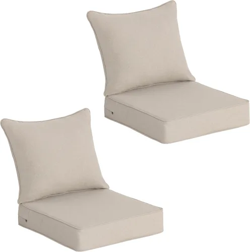 Vista 11 de COZYVIDA Cojines de Patio para Asientos Profundos de Exterior/Interior de 22x24 pulgadas, Juego de 2, Relleno de Espuma Resistente, Repelente al