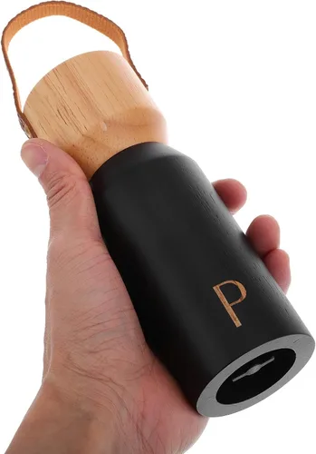 Vista 4 de Manual Wooden Pepper Grinder Salt Mill for Home Kitchen Bbq Camping Versatile Spice Grinding Bottle with Sturdy Wood Construction Easy to Clean and