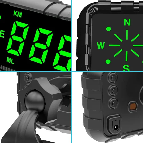 Vista 3 de Kingneed Velocímetro HUD Odómetro Brújula Pantalla Head Up Display GPS Visualización Digital Fuentes Grandes Universal para Todos los Coches
