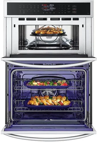 Vista 4 de LG WCEP6423F - Horno de pared inteligente combinado de 6.4 pies cúbicos con convección de ventilador, freír al aire en acero inoxidable a prueba