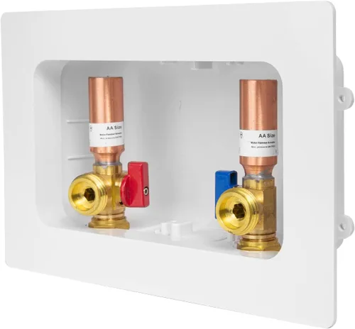 Vista 22 de EFIELD Caja de salida premium para lavadora (lavandería), conexión PEX de 1/2 pulgada con crimpado, drenaje central con amortiguador de golpe