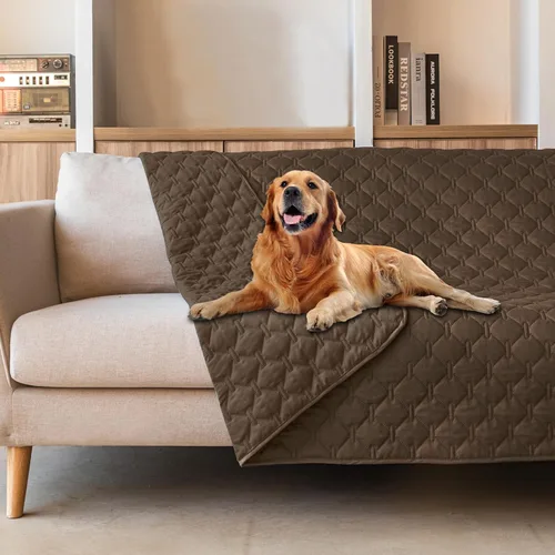 Vista 40 de gogobunny - Manta para perros y gatos 100% impermeable y de doble cara, funda suave para cama de mascotas, reversible, protege muebles, carbón