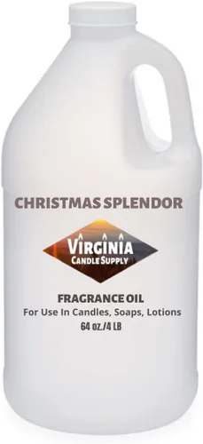 Aceite de fragancia Christmas Splendor (jarra de 64 onzas) para hacer velas, hacer jabón, hacer tartas, aerosoles de habitación, lociones,
