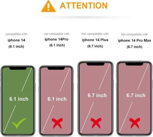 Vista 2 de KIHUWEY Funda compatible con iPhone 14, tarjetero de cuero de primera calidad, cierre magnético oculto, duradero, a prueba de golpes, para iPhone 14
