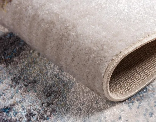 Vista 8 de Unique Loom Downtown Collection Alfombra abstracta, vibrante y pastel, alfombra ecléctica de área, 5' 0" x 8' 0", multicolor / marfil