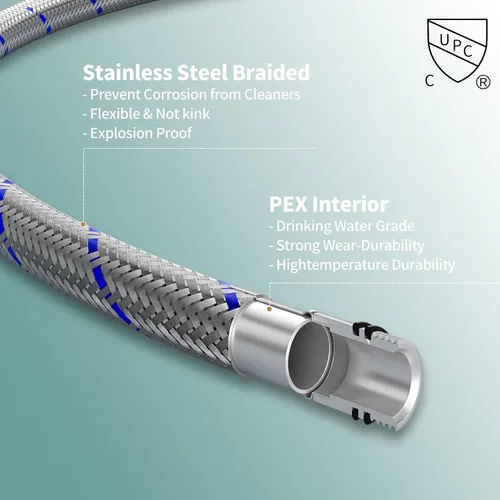 Vista 7 de Hoimpro - Grifo de baño con boquilla tipo cascada en oro cepillado, grifo de lavabo de una sola manija con orificio único, de acero inoxidable