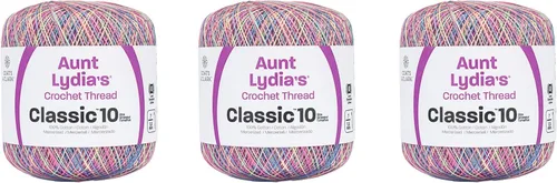 Vista 17 de Aunt Lydia Classic Wood Violet Crochet - 3 unidades de 350y/1,049.9 ft - Algodón - Calibre 10 - Crochet