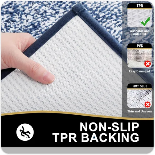 Vista 88 de OLANLY Alfombras de baño 30x20, tapete de baño de microfibra extra suave y absorbente, antideslizante, lavable a máquina, secado rápido, alfombra