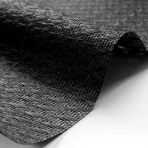 Papel tapiz negro de fibra de hierba para dormitorio, papel de pared texturizado para remodelación del hogar, 23" An x 96" L, papel sin adhesivo,