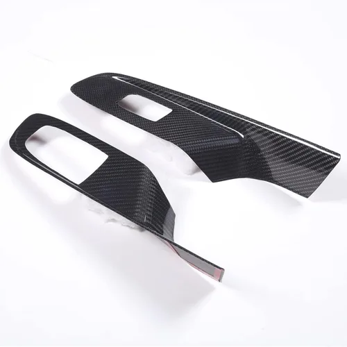 Vista 5 de Sekhyna Cubierta del panel de interruptor de elevación de ventana compatible con Chevrolet Corvette C8 Convertible 2020-2023 100% fibra de carbono