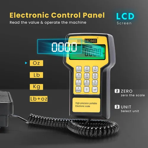 Vista 8 de VIVOHOME Bomba de vacío HVAC de 3/4 HP 7.2CFM y kit de medidor de CA de 4 vías y báscula de carga digital de refrigerante de 220 libras con estuche