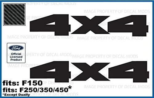 Vista 6 de CBM_Solid - Calcomanías adhesivas 4x4 para Ford F150 (2015-2020) y F250 F350 (2017-2020) (2017-2020) (Negro Mate)