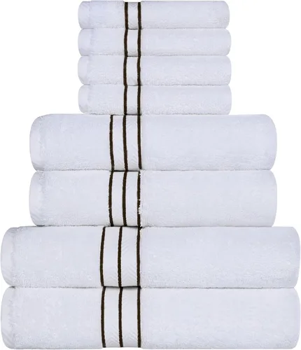 Vista 21 de Superior Juego de toallas de algodón turco ultra afelpadas de 10 piezas, ideal para baño principal, baño de invitados, secado rápido, ducha, spa