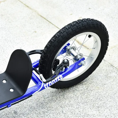 Vista 9 de Aosom Youth Scooter Kick Scooter for Kids 5+ with Adjustable Handlebar 16" Front and 12" Rear Dual Brakes Inflatable Wheels