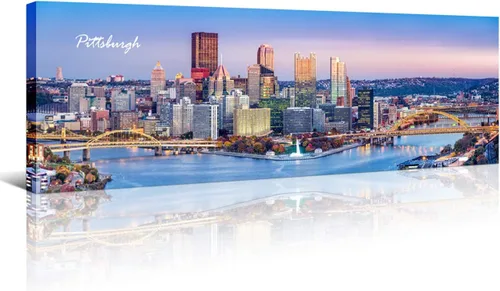 Vista 59 de Atlanta Skyline - Arte de pared para sala de estar, lienzo de paisaje urbano, decoración moderna para el hogar, imágenes panorámicas, edificio