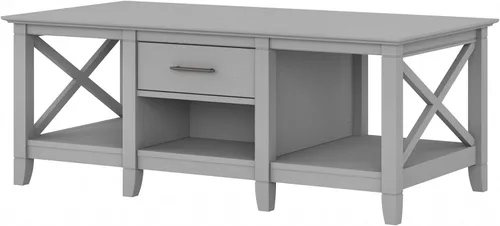 Vista 9 de Bush Furniture Key West - Mesa de centro con almacenamiento en color gris lavado