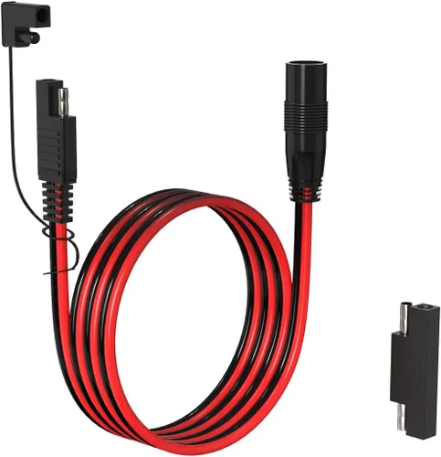 Vista 9 de ELFCULB Adaptador de conector hembra a SAE, cable de extensión SAE de 14AWG de 2 pies con adaptador hembra de 2.165 in x 0.984 in de CC y adaptador