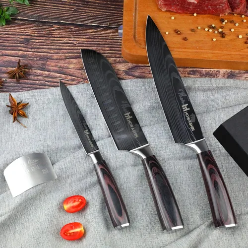 Vista 84 de Cuchillo de chef de 6 pulgadas, cuchillos de cocina, deshuesado de acero inoxidable alemán de alto carbono, cuchillo profesional para carne, aves