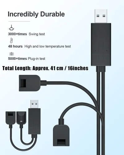 Vista 6 de SYACHI Joycon Charger Cable for Switch, Portable Joycon USB Charger Cable Short for Nintendo Switch Controller Charger with LED Indicator Replaces