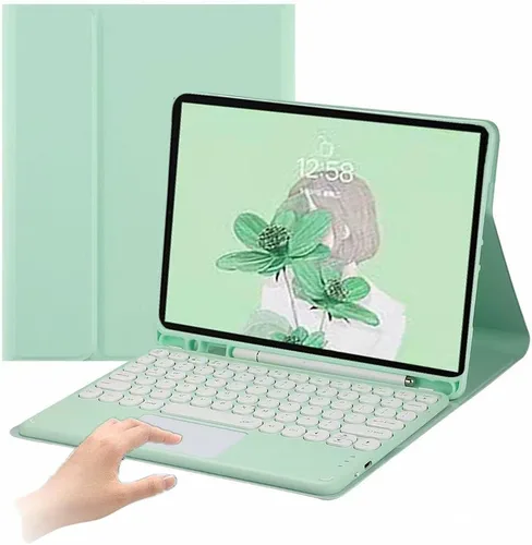 Vista 13 de Funda para teclado AnMengXinLing para iPad Air de 13 pulgadas (M3 2025/M2 2024)/iPad Pro de 12.9 pulgadas 6ª/5ª/4ª generación, teclado desmontable