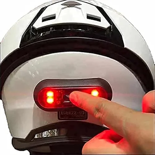 Luz LED para casco de motocicleta, luz de seguridad roja trasera de bicicleta, luz de casco, luces traseras de advertencia, luz de casco para montar