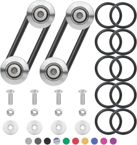 Vista 8 de Kit de liberación rápida para parachoques, Mellbree Kit de actualización para liberación rápida de soportes de parachoques delanteros y traseros