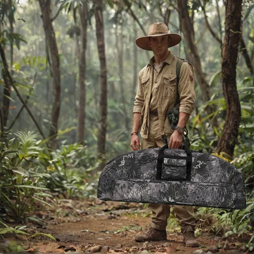Vista 5 de Funda para Arco Compuesto TaktZeit Funda para Arco Suave para Caza de 36"/44" de Largo con Correa de Hombro Ajustable y Correa para Mochila