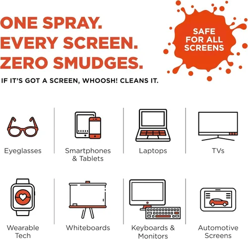 Vista 3 de WHOOSH! Screen Shine Go - Kit limpiador de pantalla recargable de 1 onza líquida con paño de microfibra para MacBook, teléfono, iPad y anteojos