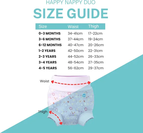 Vista 6 de Splash About Baby Happy Nappy Duo Swim Diaper for Babies and Toddlers