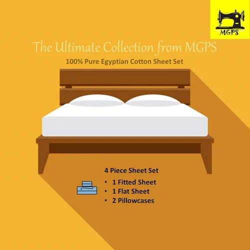 Vista 5 de True Luxury Twin Sheets, 600-Thread-Count 100% Egyptian Cotton Bed Sheets, 4-PC Sheet Set, Single Ply Long-Staple Yarns, Sateen Weave, Fits Mattress