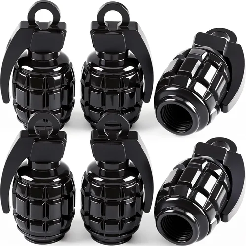 Vista 143 de 4 tapas de válvula de neumático, cubiertas universales de válvula de neumático de aleación de aluminio para automóviles, camiones, SUV, Negro