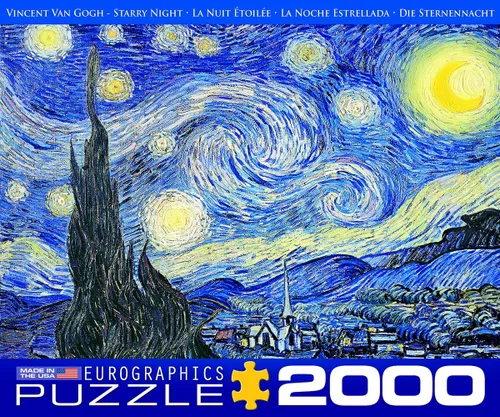 Vista 4 de EuroGraphics Noche estrellada por Vincent Van Gogh Puzzle (2000 piezas)
