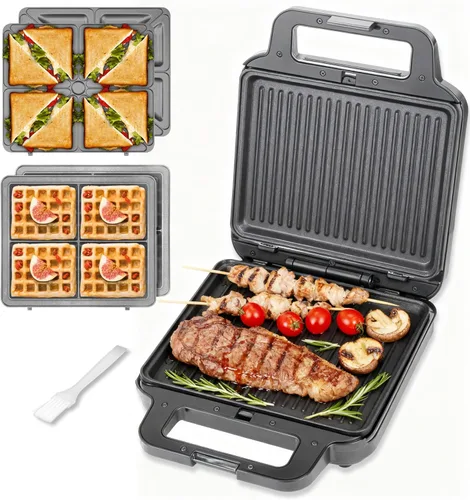 Vista 8 de FineMade Mini Máquina para Hacer Panqueques Rellenos, Sartén Eléctrica para Hacer Ebleskiver Poffertjes, Máquina para Hacer Panqueques Daneses