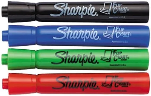 SAN22474 - Color: surtido (negro, azul, verde, rojo) - Marcador Sharpie Flip Chart - Kit de 4