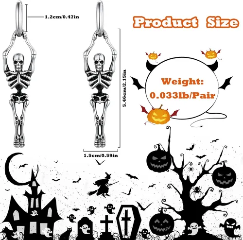 Vista 4 de Halloween Earrings For Women, Halloween Party Decorations Accessories