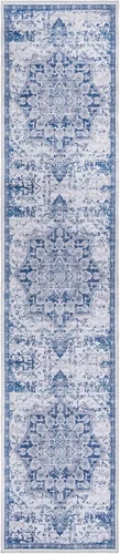 Vista 24 de Rugs.com Francesca Collection - Alfombra lavable de tejido plano, 2 x 3 pies, color blanco sal marina, perfecta para entradas, cocinas, rincones