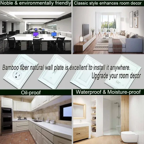 Vista 6 de Placas de pared, cubiertas de toma dúplex, placas de interruptor de luz de palanca, cubierta de interruptor de luz decorativa, placa de pared